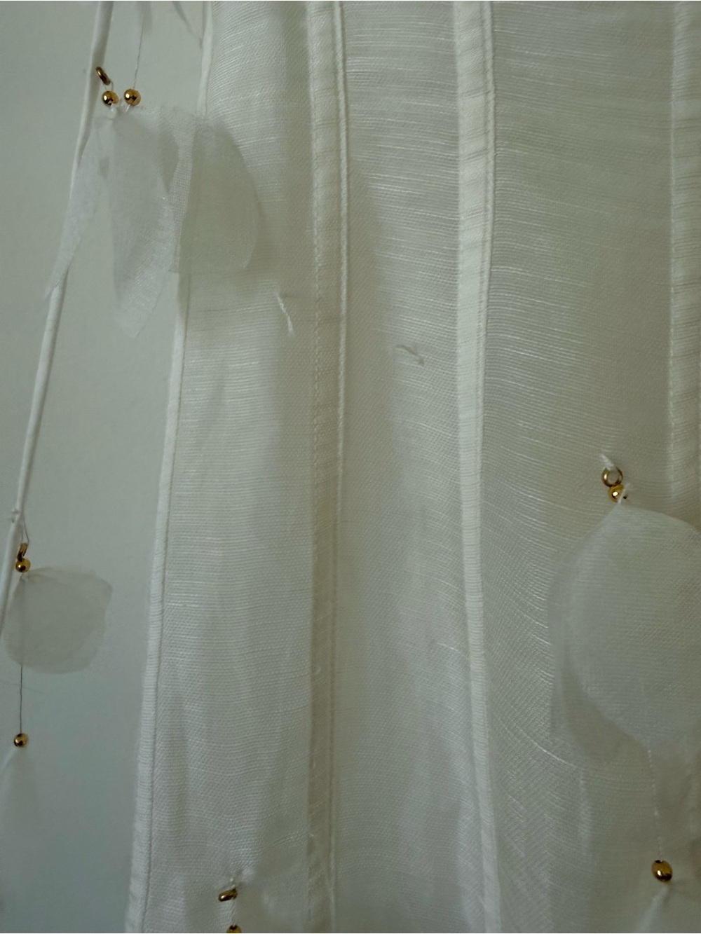 NWT ZIMMERMANN Petal Appliqué Linen Silk Corset Gown White Midi Dress Size 1 - Picture 11 of 16